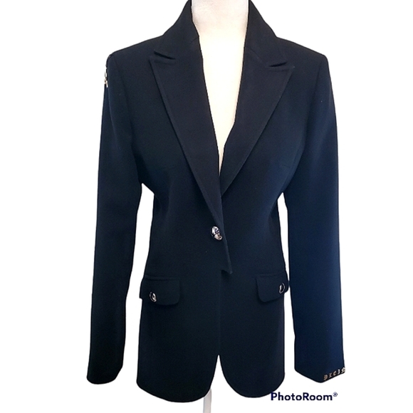 Philipp Plein Black Skull linning Fitted Single Button Coat Small - Picture 4 of 13